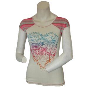 Women Heart Short Sleeve Shirt